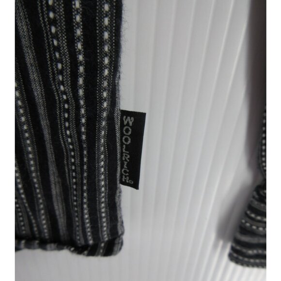 Woolrich Top Medium Shirt Button Up Striped Classic Preppy Cotton - Picture 4 of 11